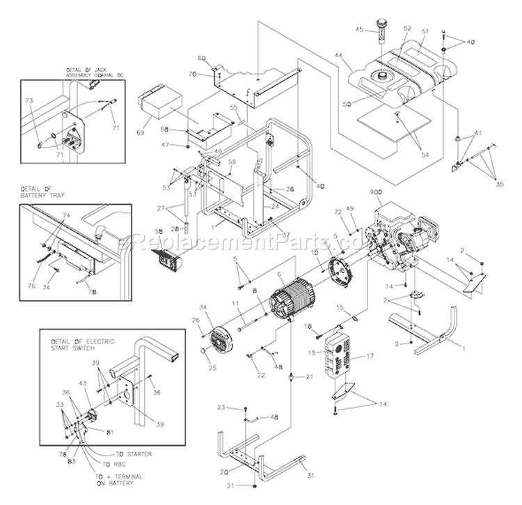 Page C Diagram and Parts List for 030211-0  Briggs and Stratton Generator